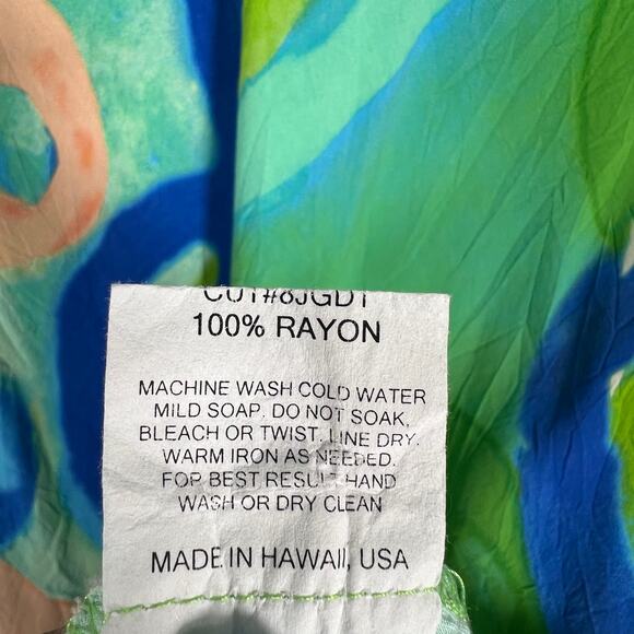 Jams World Velzly Land Abstract Print Shift Dress M Pullover V-Neck Green Multi - Picture 6 of 6